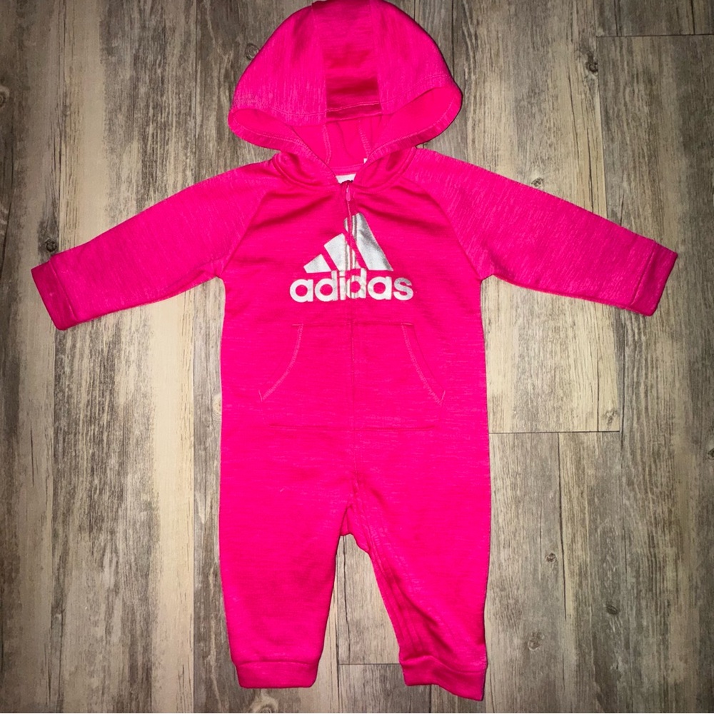 Adidas Pink Winter Romper with Hood - Picture 2 of 7